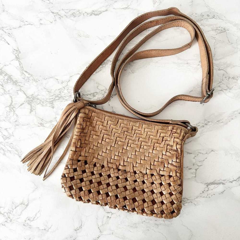 Latico Woven Supple Leather Woven Small Fold Over… - image 1