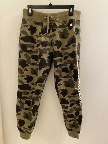 Bape x champion sweatpants hotsell