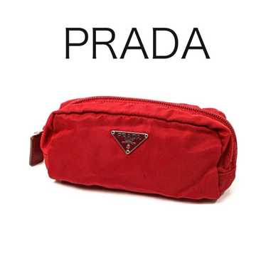 E6042L ◾️ Prada Nylon Pouch with Logo Plate