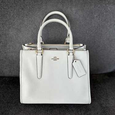 COACH 2WAY Leather Handbag Shoulder Bag White