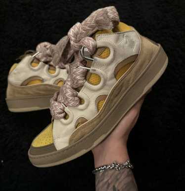 Lanvin LANVIN Curb Lace Sneaker Yellow - image 1