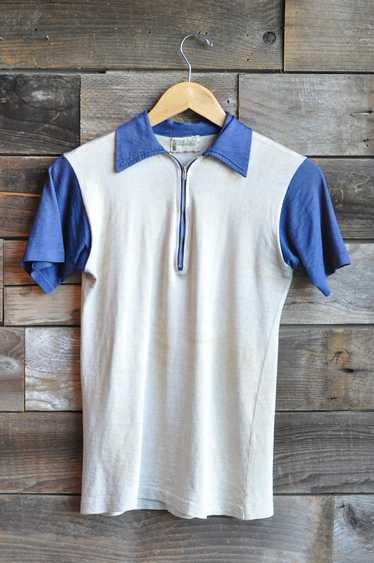 40s 1/4 Zip Flocked Jersey | S