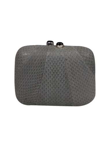 Kotur - Grey Textured Snakeskin Mini Clutch