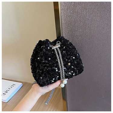 A luxurious shiny black bag.