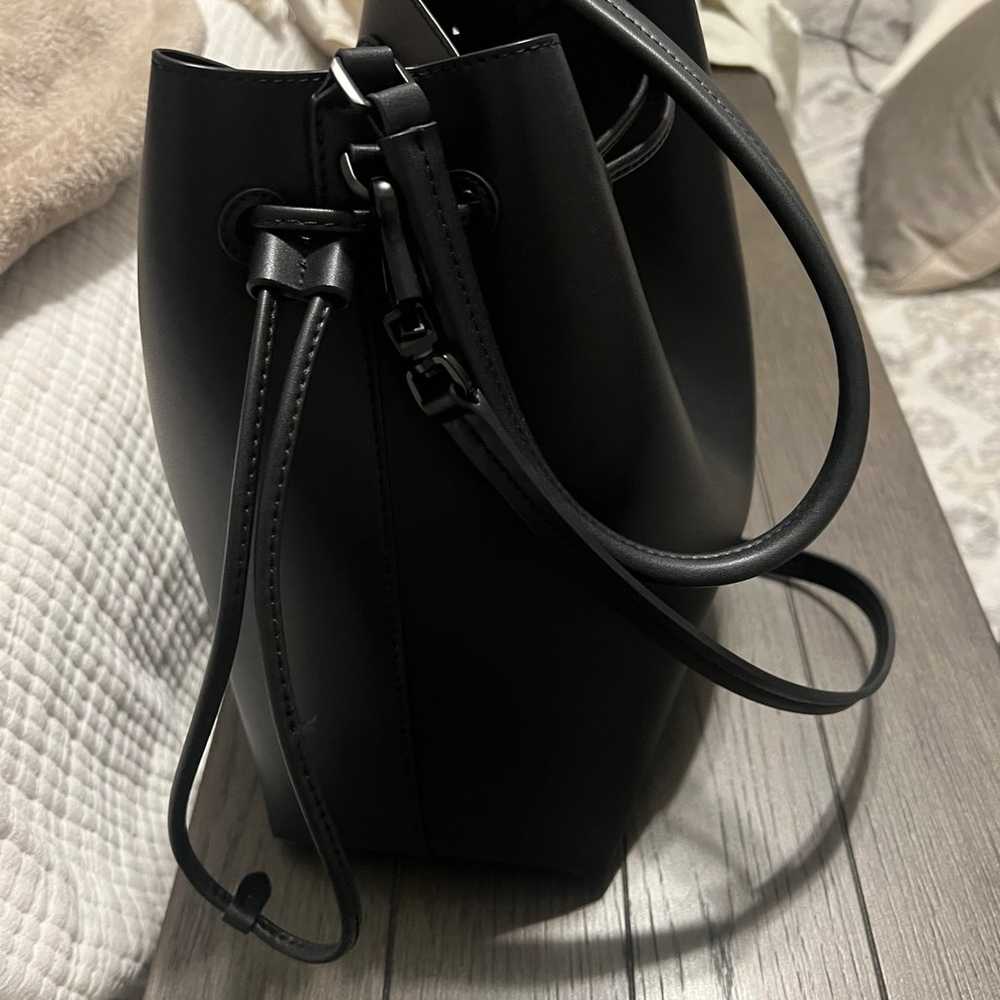 Charles & Keith Drawstring hobo black Bag Purse - image 5