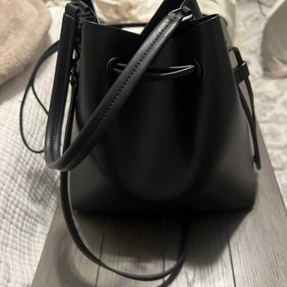 Charles & Keith Drawstring hobo black Bag Purse - image 6