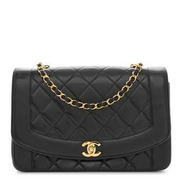 CHANEL Lambskin Quilted Medium Single Flap Black - image 1