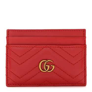 GUCCI Calfskin Matelasse GG Marmont Card Holder H… - image 1