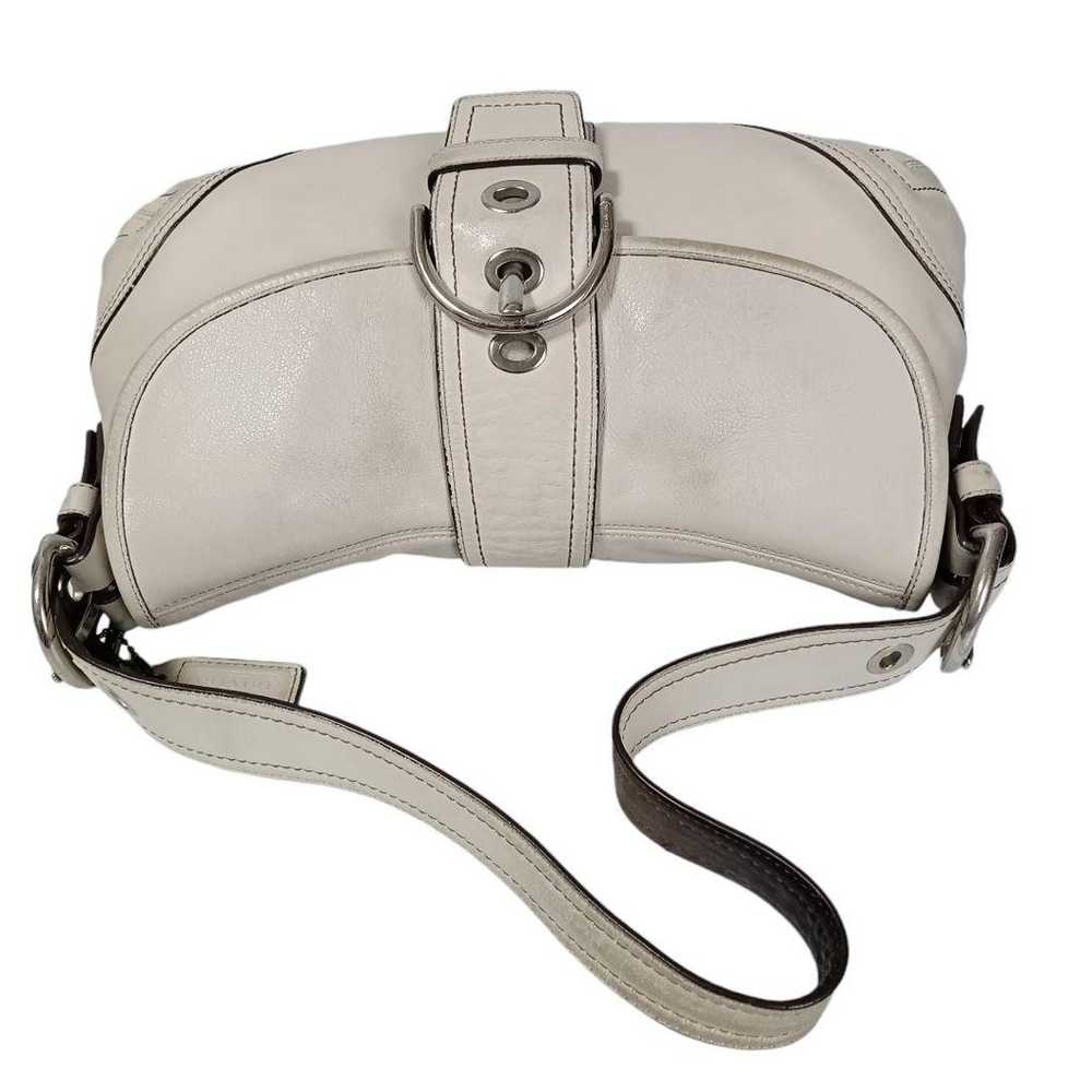 1256 COACH One Shoulder Bag Soho White 10192 - image 5