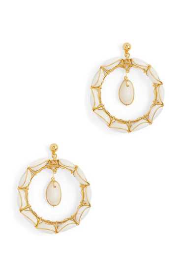 Oscar de la Renta Small Shell Hoop Earrings