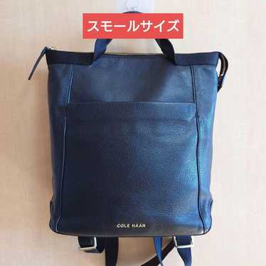 COLE HAAN Black Leather Backpack