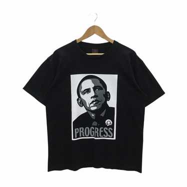 Obama Rare Bootleg OBAMA Progress Tshirt - image 1