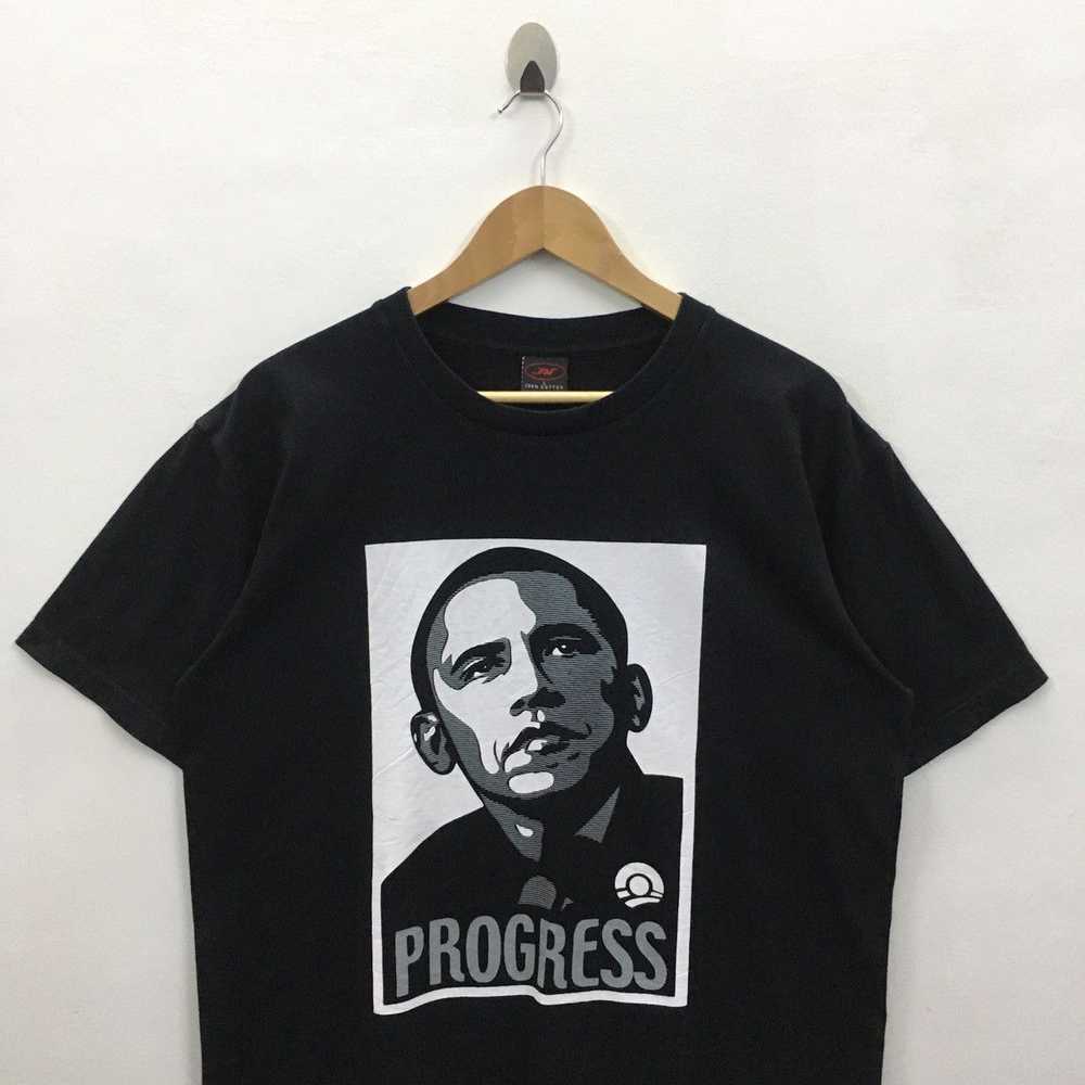 Obama Rare Bootleg OBAMA Progress Tshirt - image 4