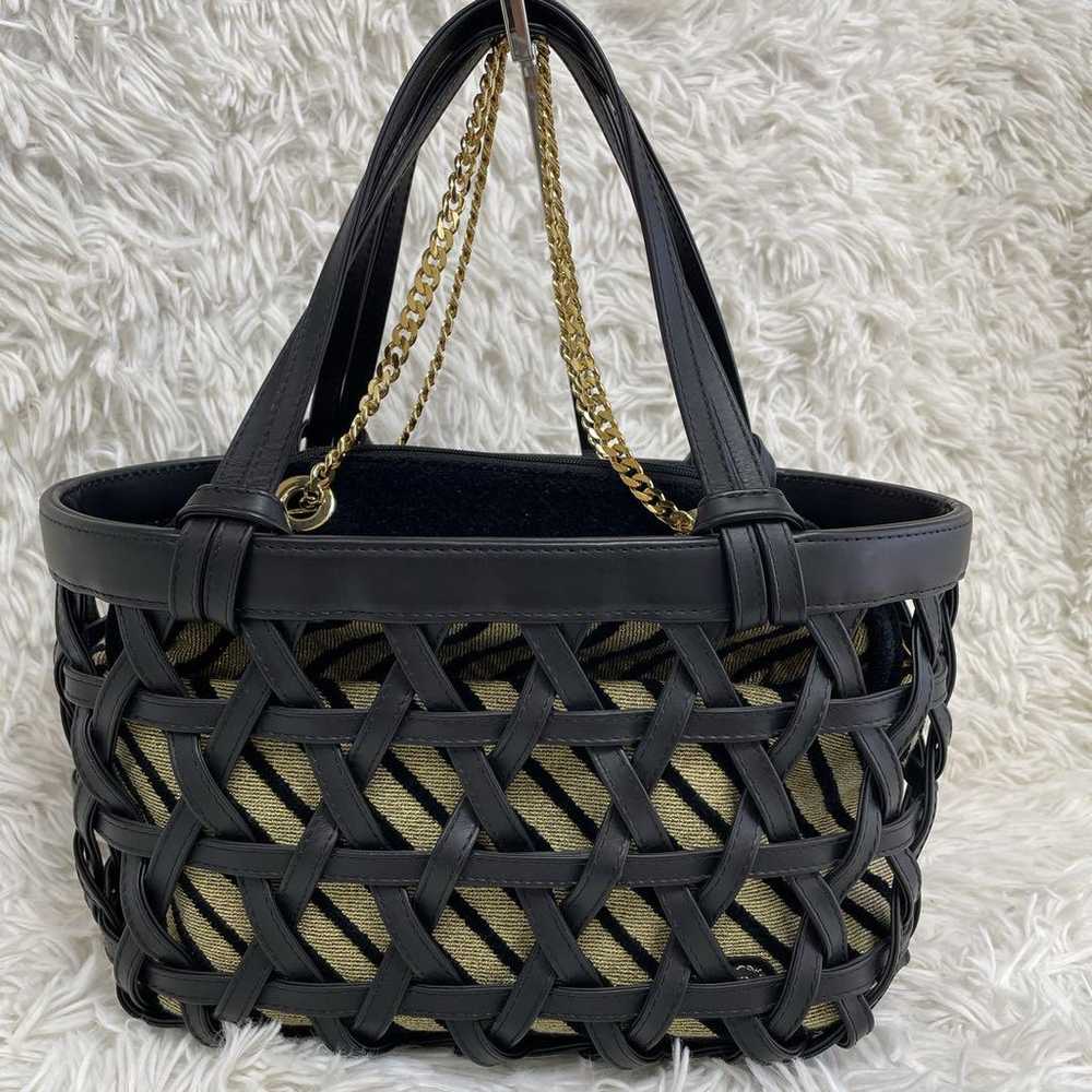 【Rare】Feiler Tote Bag, Basket Bag, 2-Way Bag, Gol… - image 3