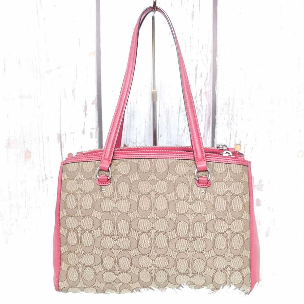 [COACH] Coach Handbag Canvas RED All-over Pattern… - image 2