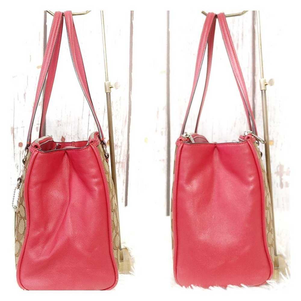 [COACH] Coach Handbag Canvas RED All-over Pattern… - image 4