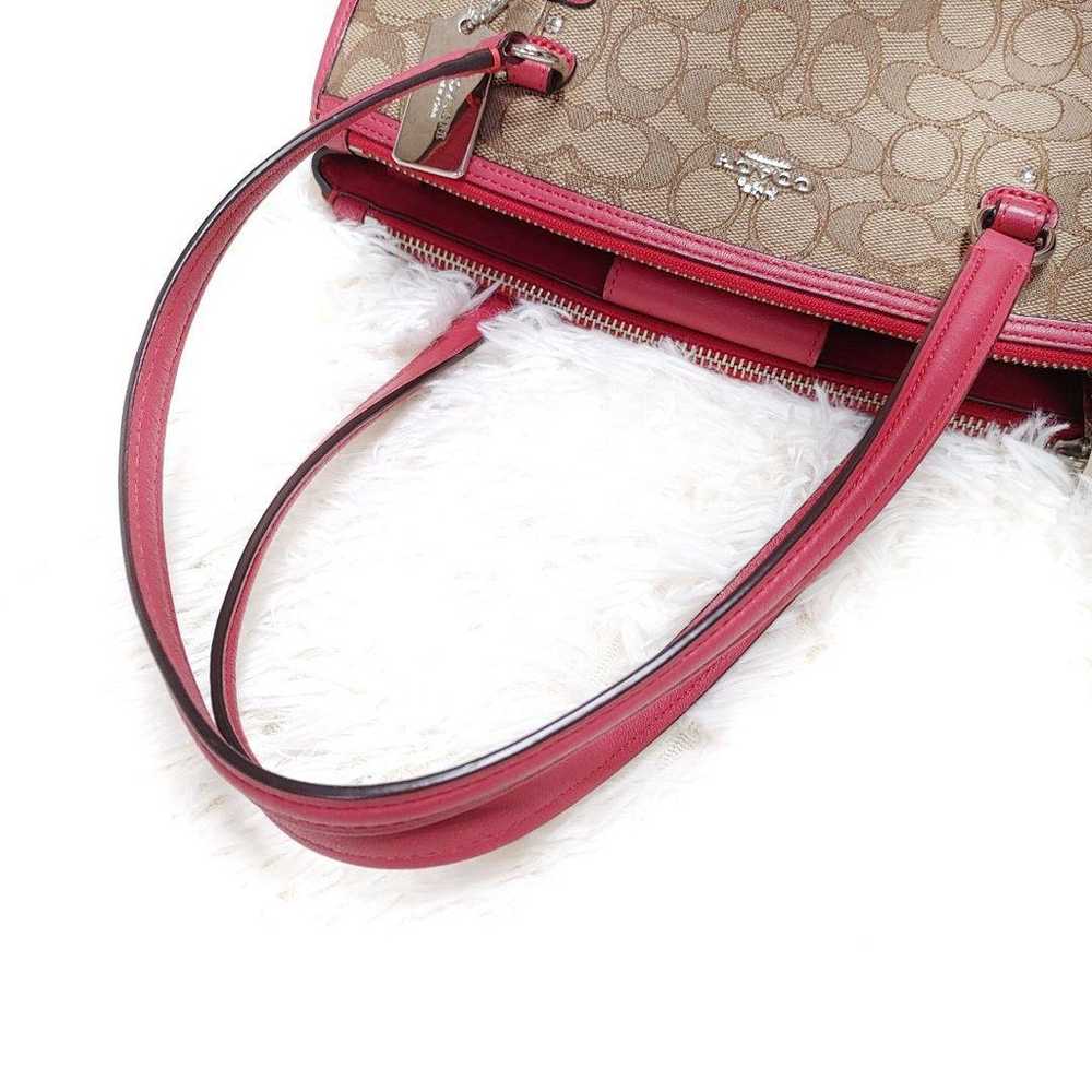 [COACH] Coach Handbag Canvas RED All-over Pattern… - image 7