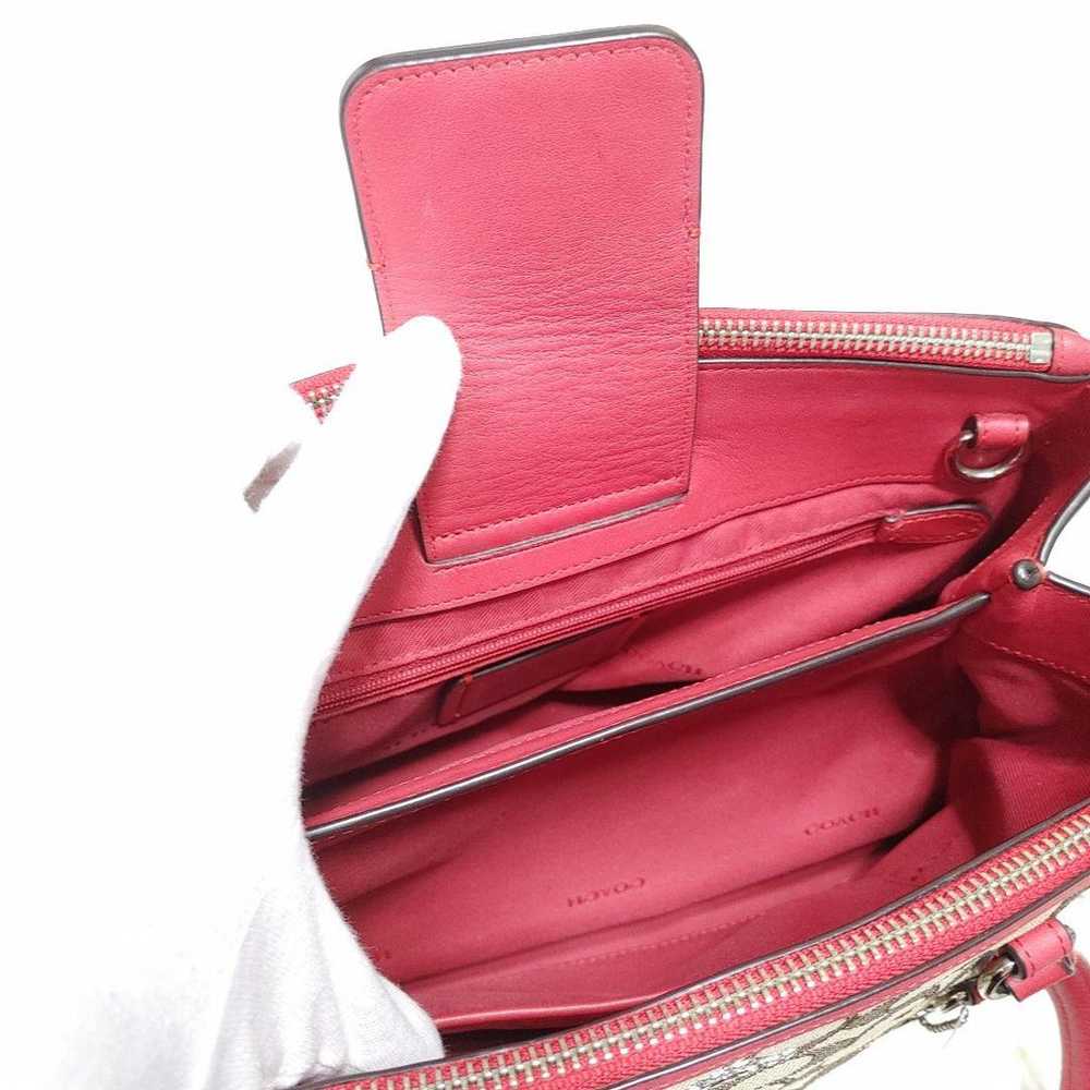 [COACH] Coach Handbag Canvas RED All-over Pattern… - image 9