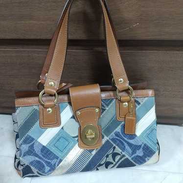 Coach Hampton Tote - outlet Denim (EUC)