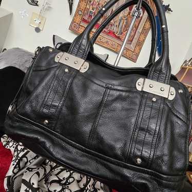 B MAKOWSKY BLACK SATCHEL