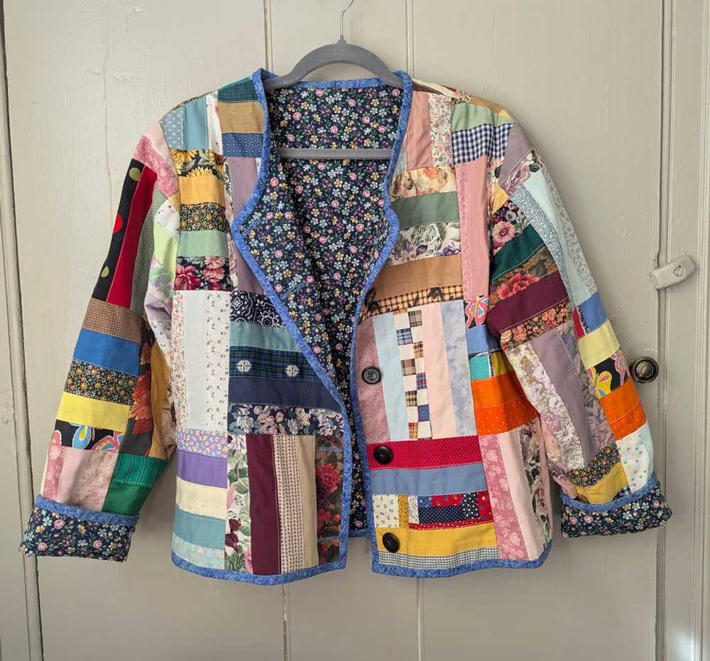 Random Vintage Patchwork Quilt Jacket (S) | Used,… - image 2