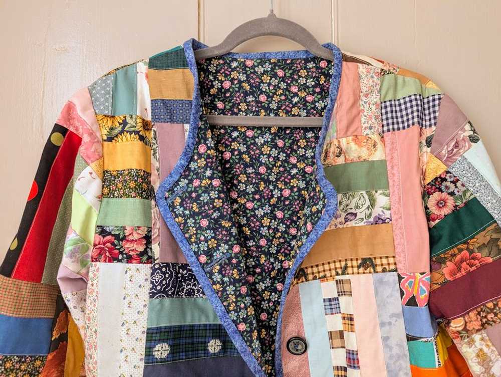 Random Vintage Patchwork Quilt Jacket (S) | Used,… - image 4