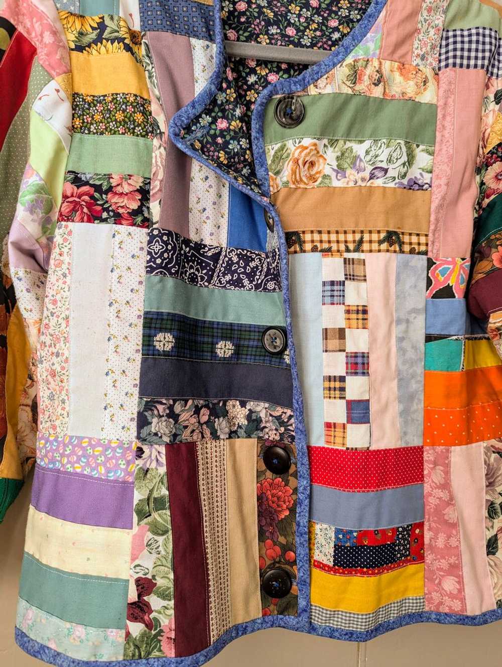 Random Vintage Patchwork Quilt Jacket (S) | Used,… - image 5