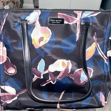 Kate Spade Dawn Breeze multi color Nylon Medium Satchel/Shoulder bag fashion .two zippe