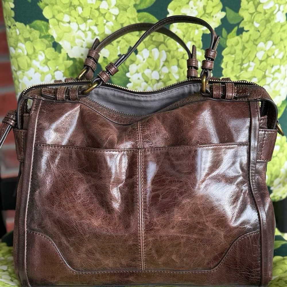 Frye soft, supple leather satchel with beautiful … - image 1