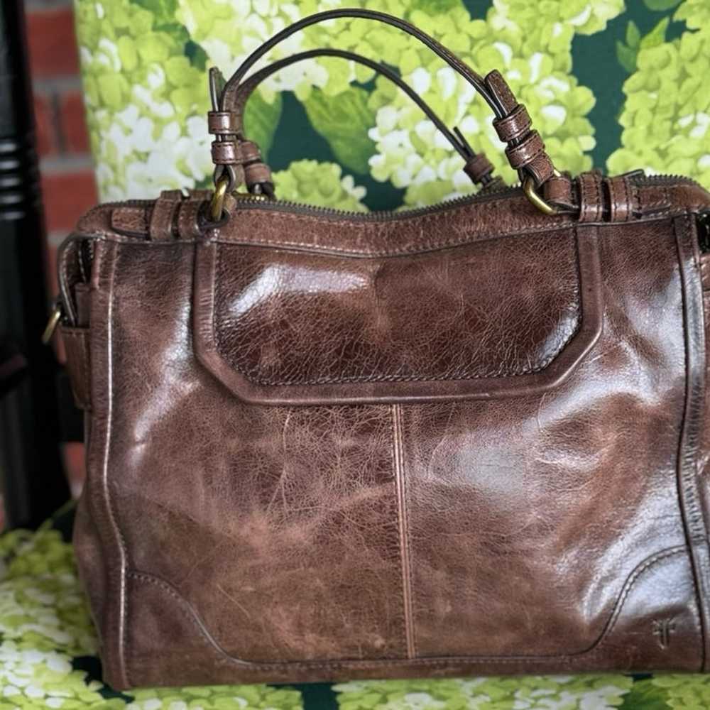 Frye soft, supple leather satchel with beautiful … - image 2