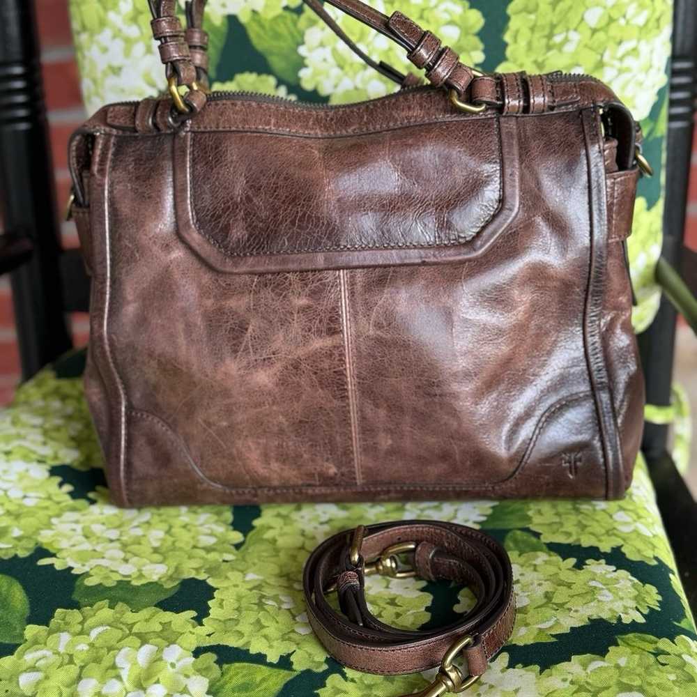 Frye soft, supple leather satchel with beautiful … - image 3