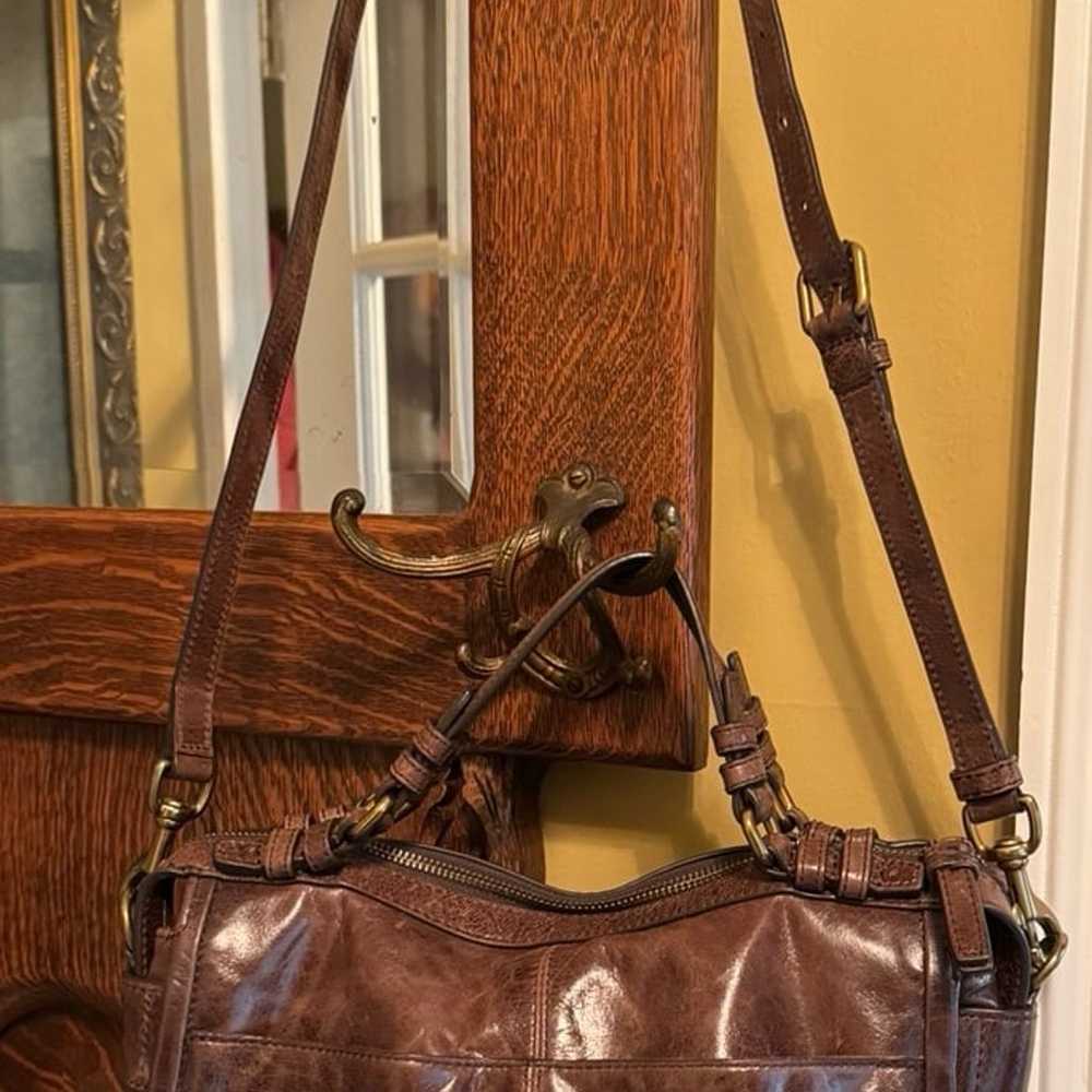 Frye soft, supple leather satchel with beautiful … - image 4