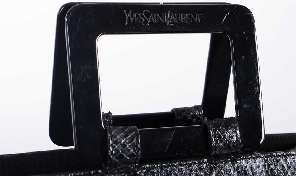 VTG YVES SAINT LAURENT PYTHON LEATHER BAG - image 7