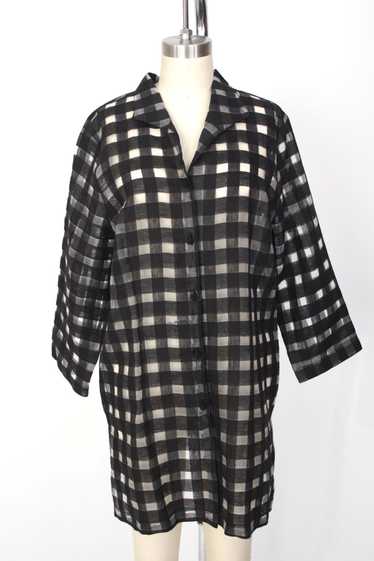 Connie Roberson Linen Check Tunic