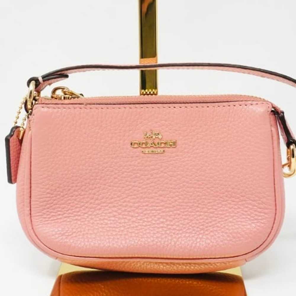 Coach Leather Nolita 15 Wristlet Bag Blush Pink $… - image 1