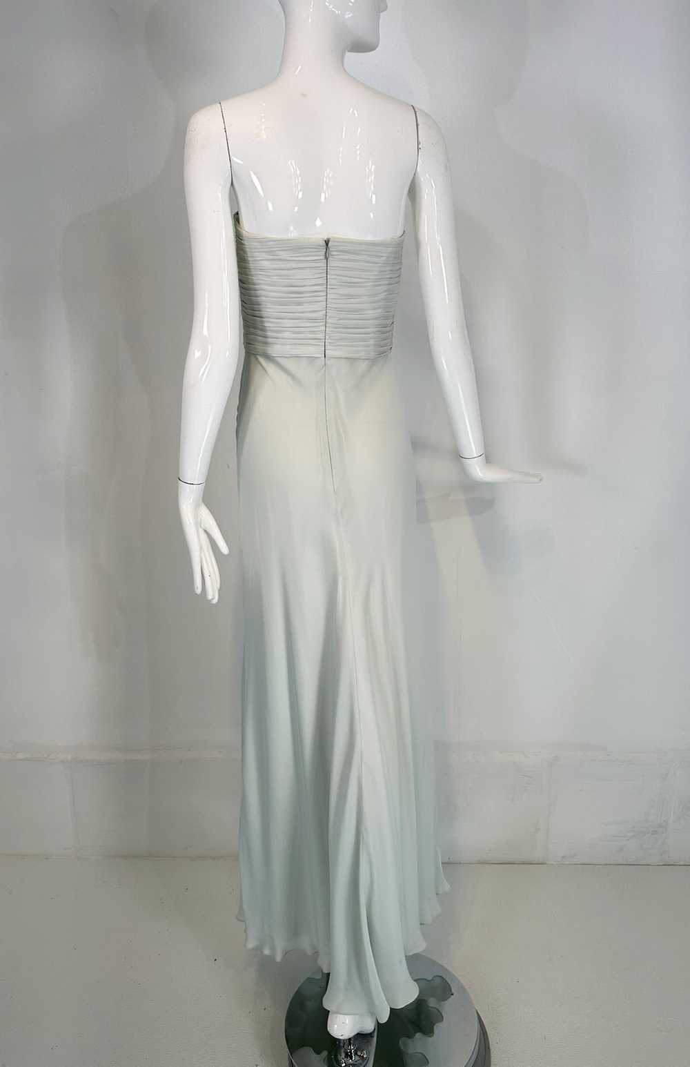 Ralph Lauren Black Label Pale Blue Silk Strapless… - image 10