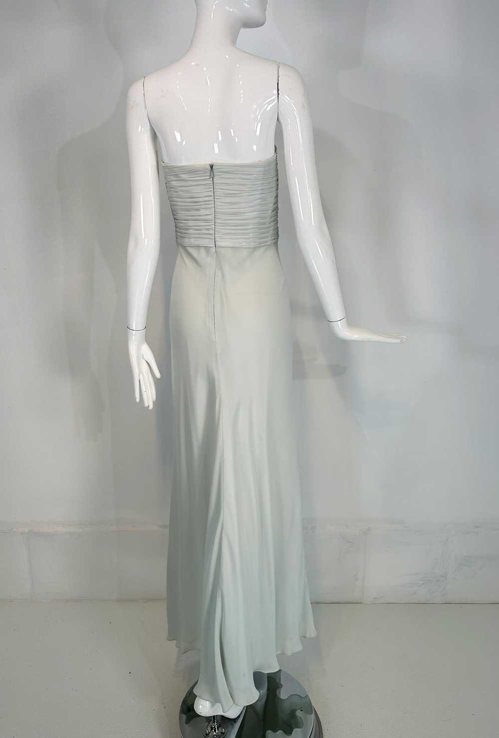 Ralph Lauren Black Label Pale Blue Silk Strapless… - image 11