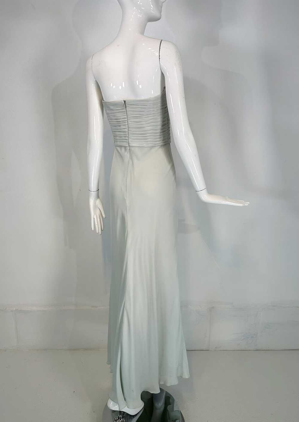 Ralph Lauren Black Label Pale Blue Silk Strapless… - image 12