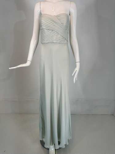 Ralph Lauren Black Label Pale Blue Silk Strapless… - image 1