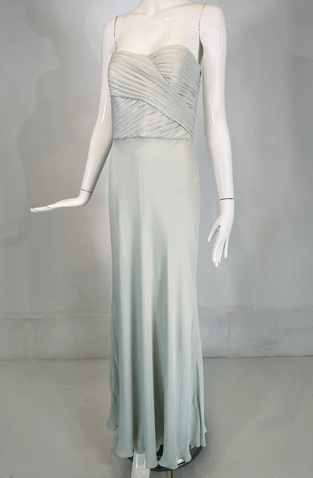 Ralph Lauren Black Label Pale Blue Silk Strapless… - image 6