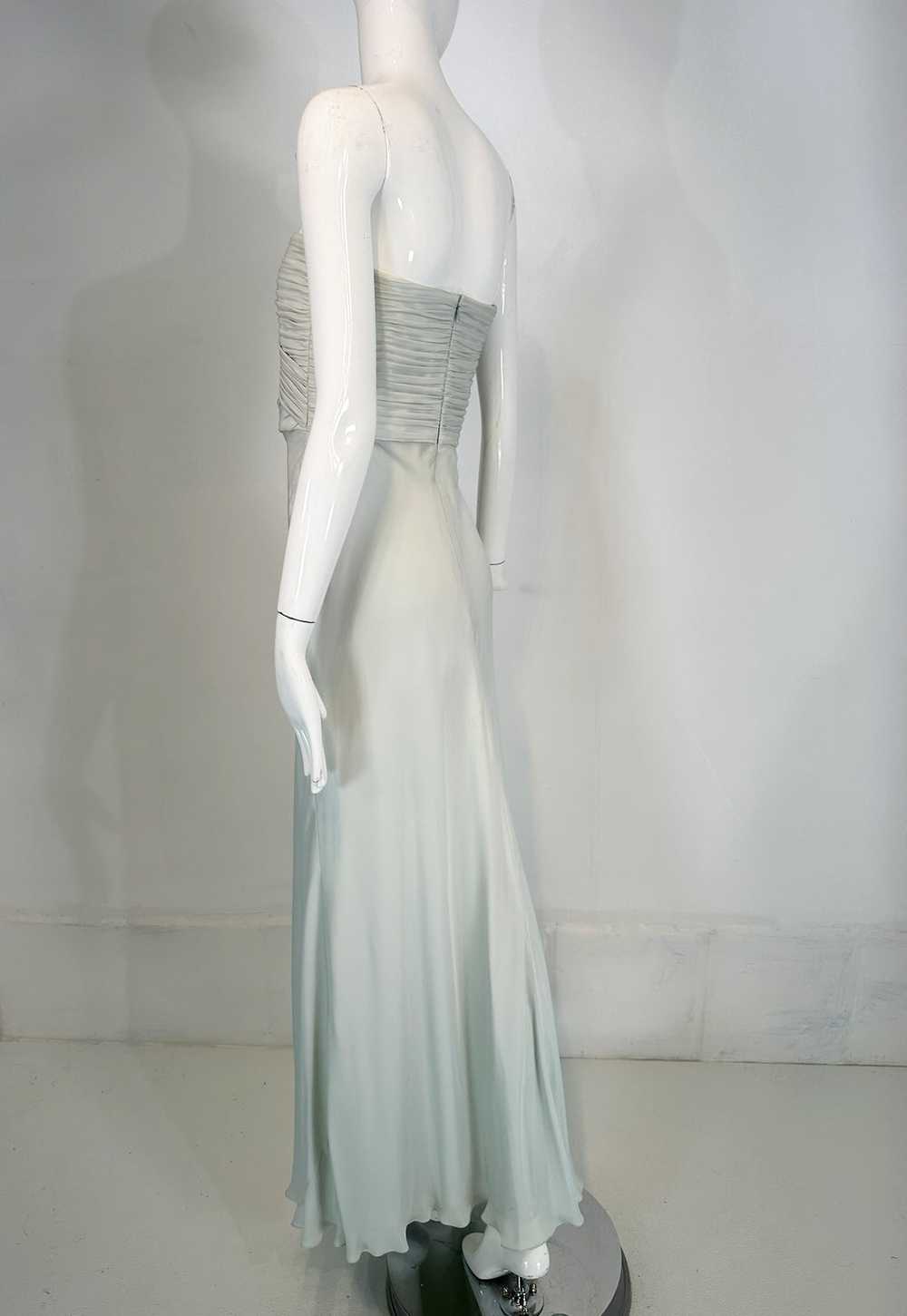 Ralph Lauren Black Label Pale Blue Silk Strapless… - image 7