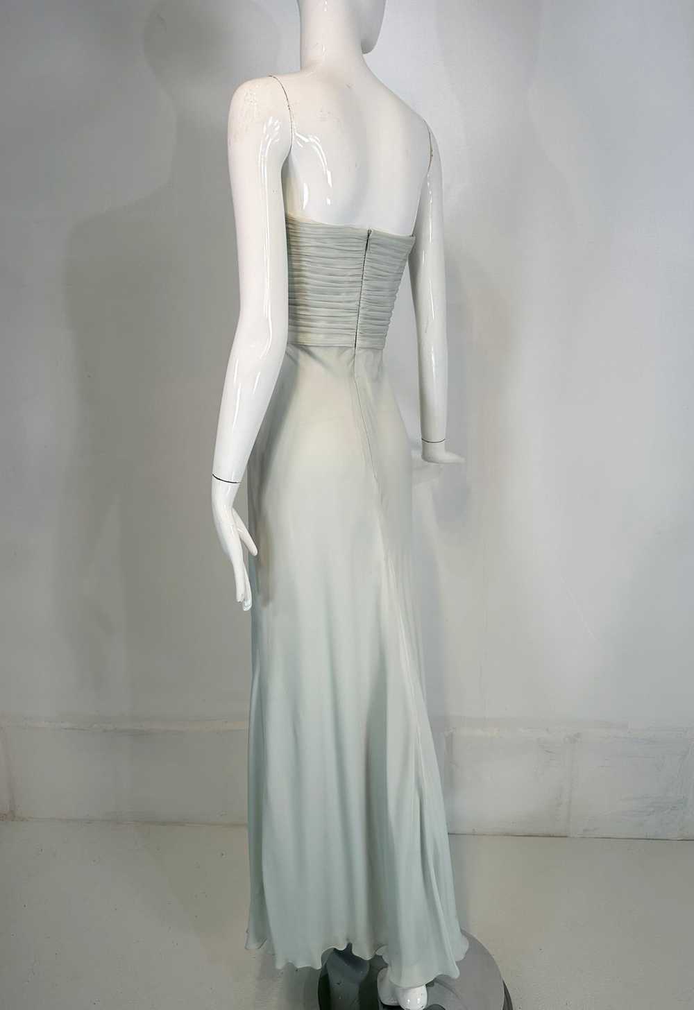 Ralph Lauren Black Label Pale Blue Silk Strapless… - image 8