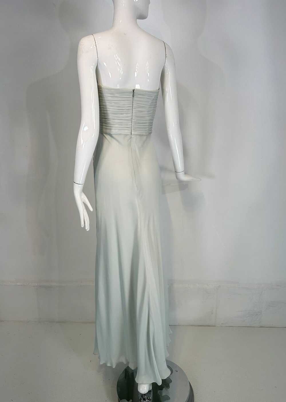 Ralph Lauren Black Label Pale Blue Silk Strapless… - image 9