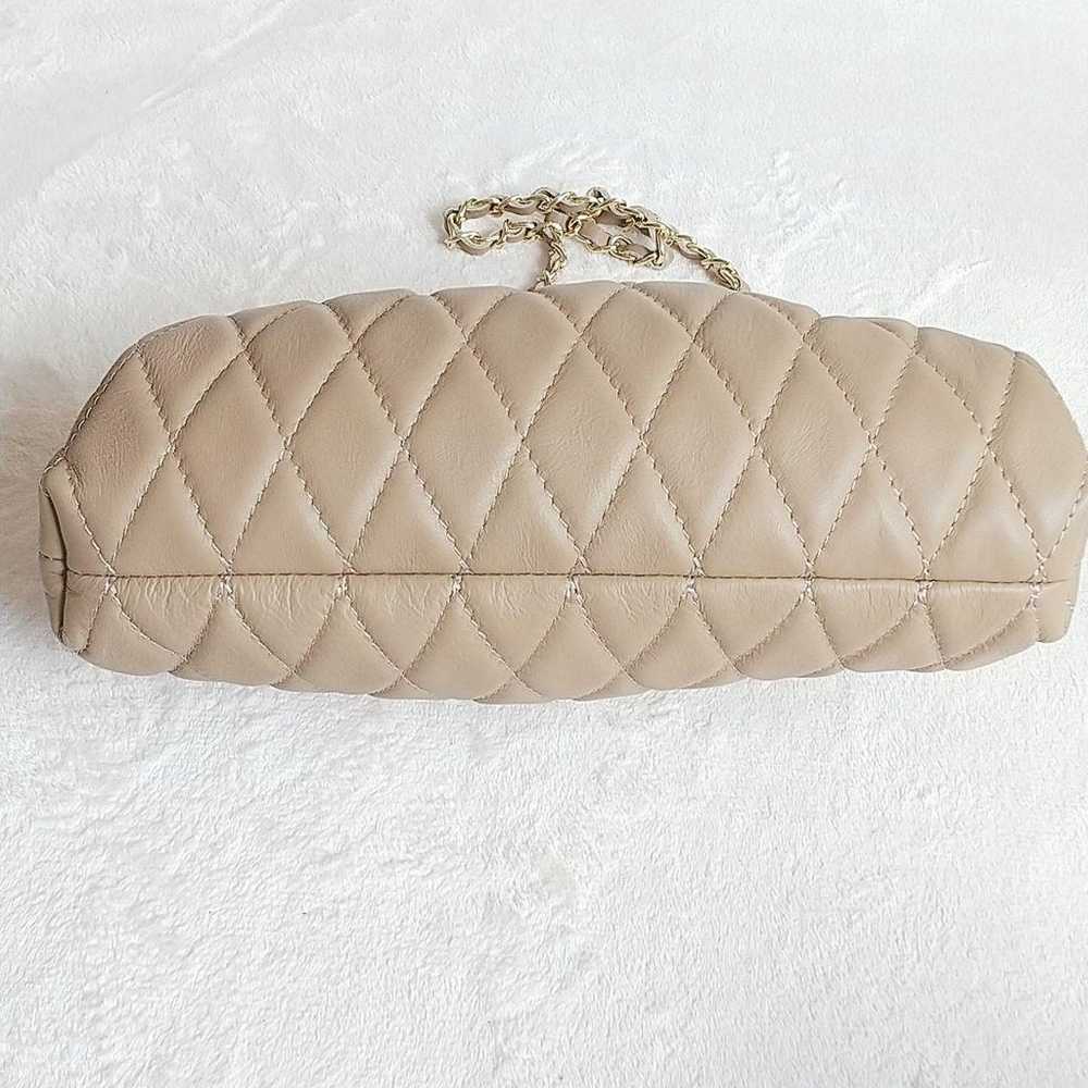 Oulenti Bag Shoulder 2way Quilted Chain Beige - image 5