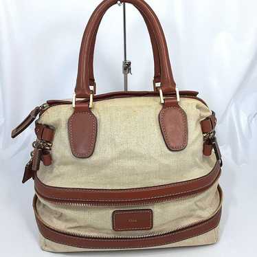 Excellent condition Chloe Eclipse canvas leather B