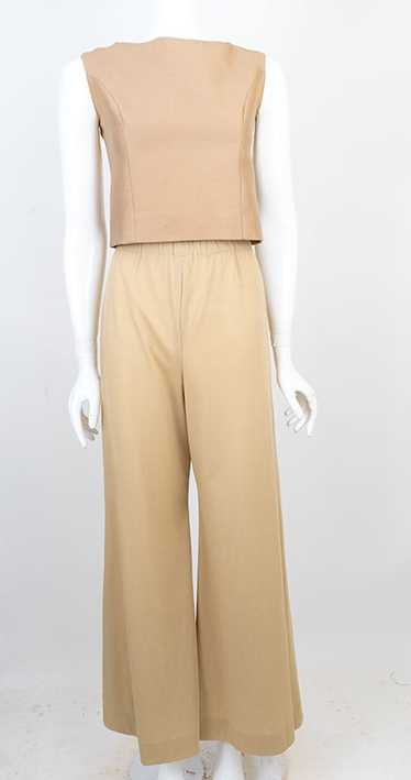 Chic 1970s Jersey Knit Palazzo Pants