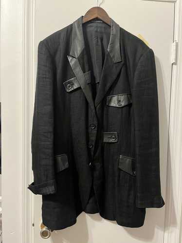 ジャケット・アウター 22ss Yohji Yamamoto long shirt coat DAMAGED GABARDINE SLV GUSSET UNBALANCE LONG JACKET – THE