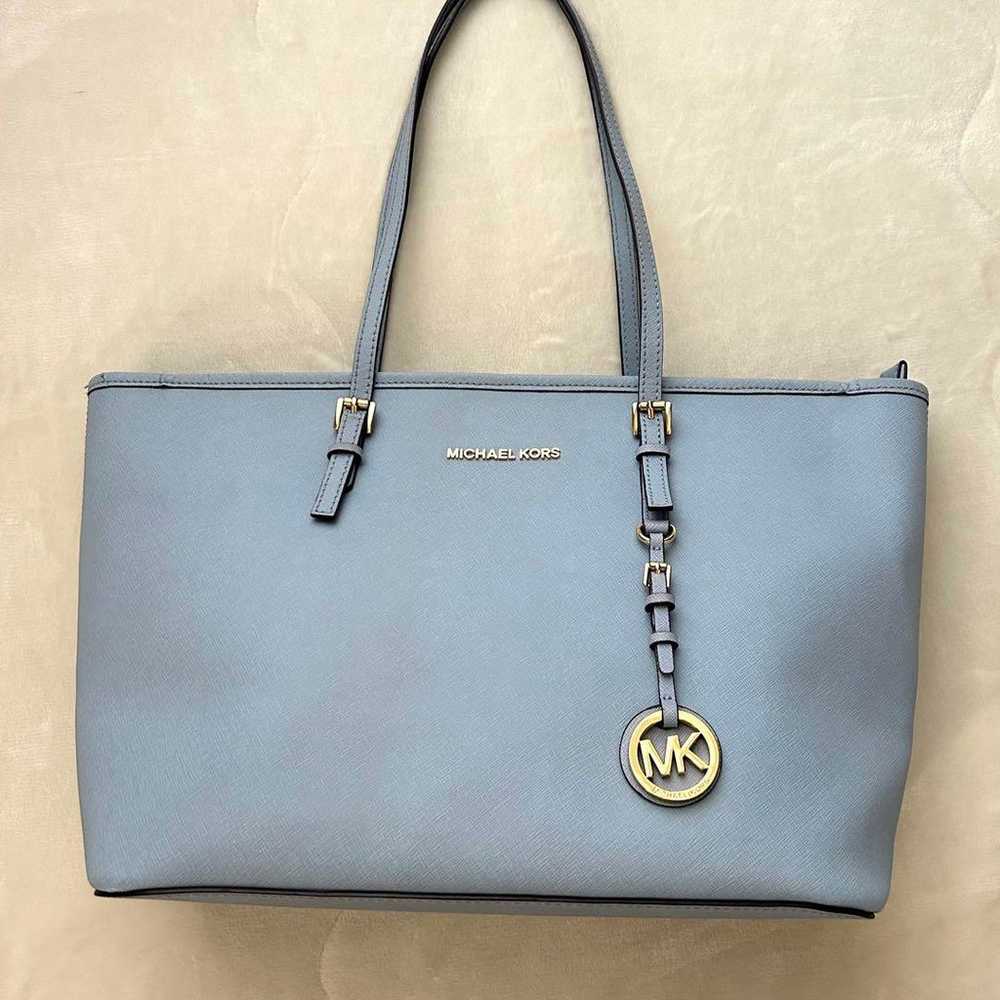 Michael Kors Tote Bag Shoulder Bag Leather Light … - image 2