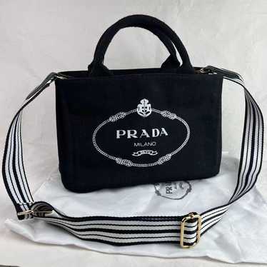 PRADA Canapa Handbag Tote Bag