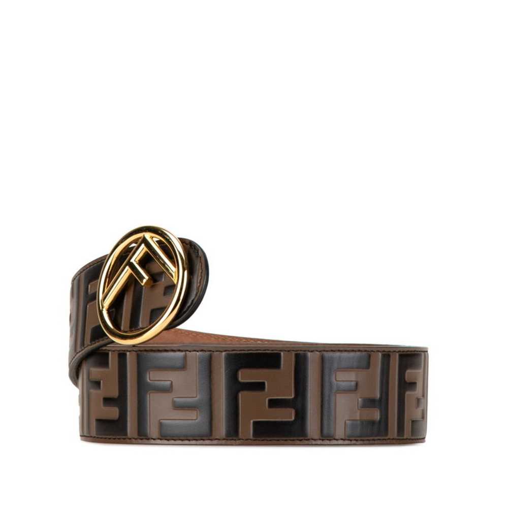 Fendi FENDI ZUCCA BELT 80/32 BROWN PVC WOMEN'S - image 2